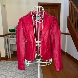 Leather RED JACKET size Small